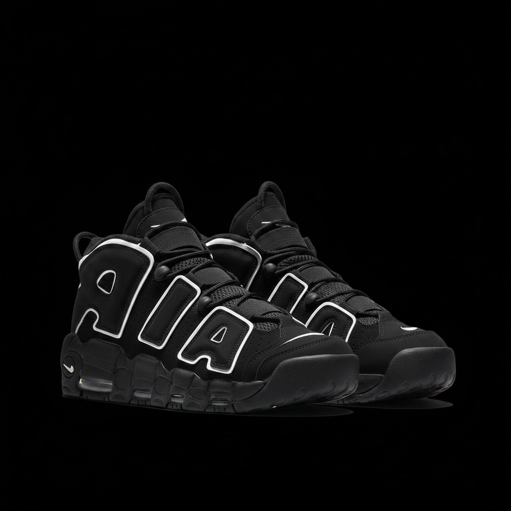 Nike Air More Uptempo, black and white. Desiger Estate